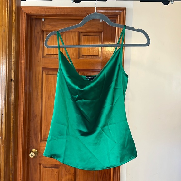 Green Silk Top - Picture 1 of 4